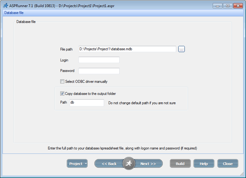 Connecting to the database