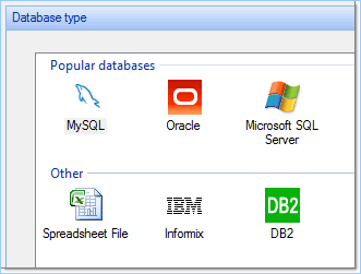 Wide range of databases