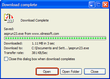Download progress