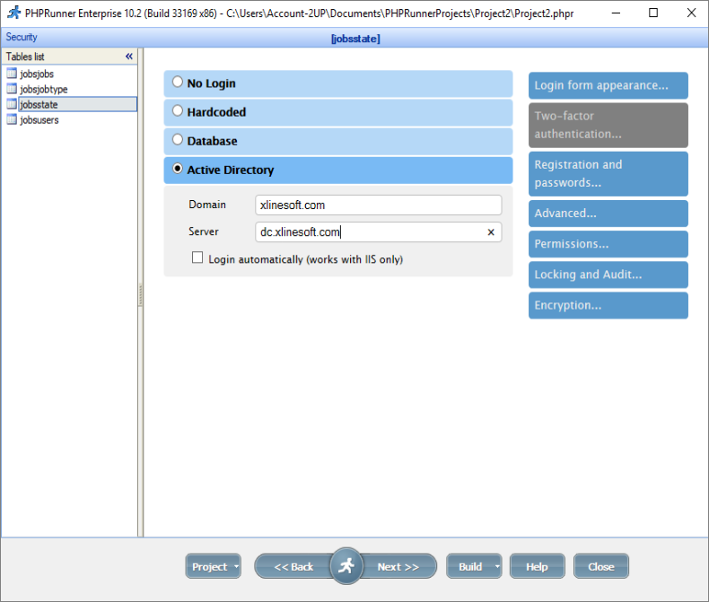 PHPRunner screenshots