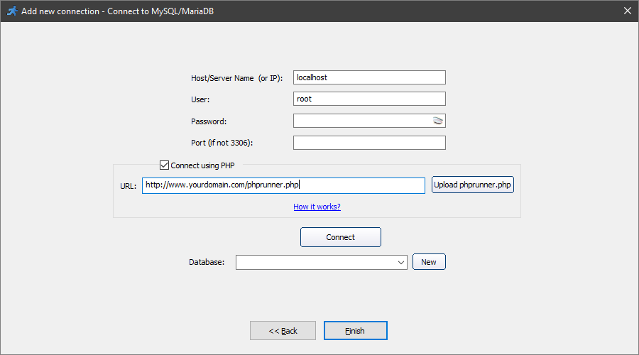 connect mysql via ssh