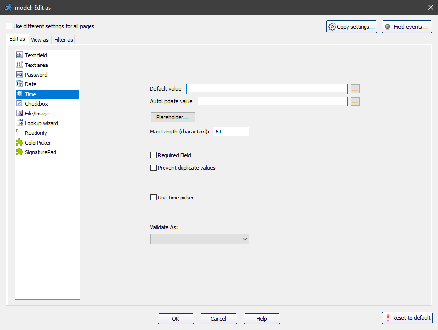 Time Picker Control