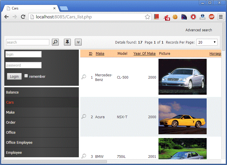 PHPRunner screenshot